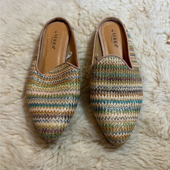Serra Multi Colored Raffia Boho Mules size 7 - Picture 6 of 7